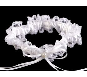 Svadobný podväzok čipkovaný šírka 3,5 cm