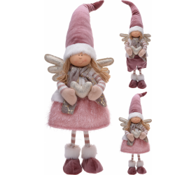 Anjel ružový textilný