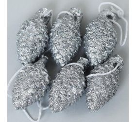 šišky záves s/6 strieb. poly