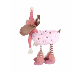 Vianočná dekorácia Sob ružový  