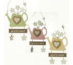 Záves krhlička +nápis mix 13,5x9x0,7 cm