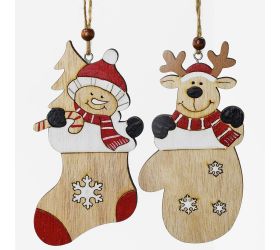 Záves ponožka/rukavica sob/sneh. 8x25x0,5cm