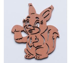 Oranžový výrez zajac 6 cm: Sada 10 ks pre kreatívne dekorácie