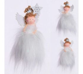 Vian.anjel deti biele 12cm mix 3 vzory