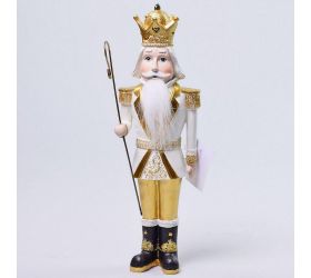 Kráľ bielozlatý 30,5cm polyres