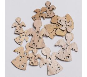Drevené anjele natural s/12 5,5cm 2,5cm