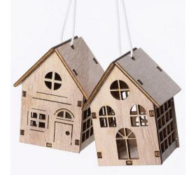 Drevený domček s/2 natural 5x4x6cm