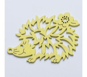Výrez ježko s/6 8cm žltý