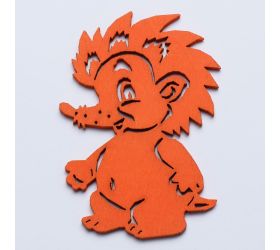 Výrez ježko s/6 8cm oranž