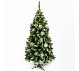 Vianočný strom biely gh12 s chocholcami 180 cm