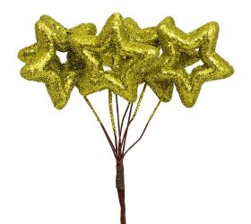 25fl0551 hviezda glitr.5cm green s/6 super cena