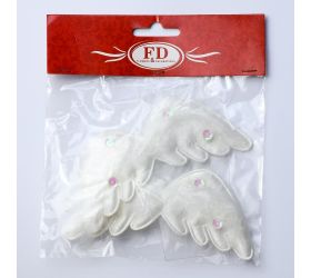 Krídla na štipci biele 12 cm s/2