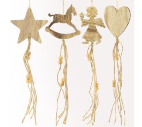 Vian.záves mix koník/anj/srd/hviezda drevo 6,5-7cm