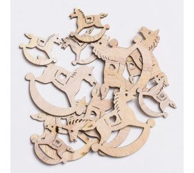 Drevené koníky natural s/12 5,5cm 2,5cm