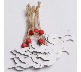 Drevený anjel biely 7.5*8*0.3 s/6