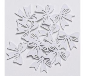 Drevená mašľa biela 4*3.5cm s/12