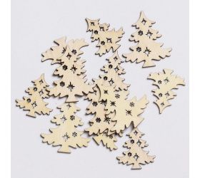 Drevené stromčeky natural s/12 3,9x4,5cm 3x3,5cm