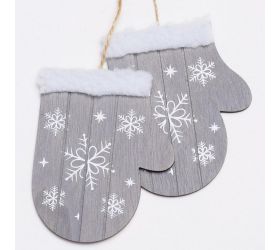 Drevené rukavice šedé 48x11x1