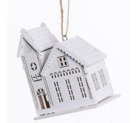 Drevený kostol biely 9x8x5cm