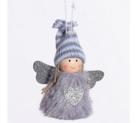 Záves anjel 10cm sivý