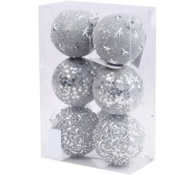 Gule vian. plast s/6 8cm strieborné mix3