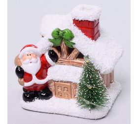 Led santa dom keramika 8,4x7x8cm