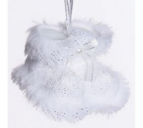 Čižmy biele 5cm záves