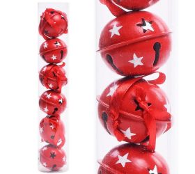 Rolničky červ kov s/6 5cm