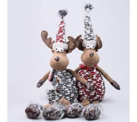 Jeleň sediaci 68cm mix2f