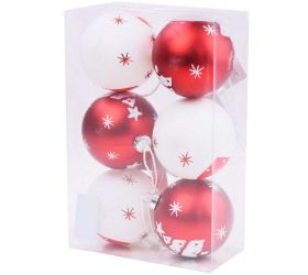 Gule vian. plast s/6 8cm červbiele mix 2f 2 vzory