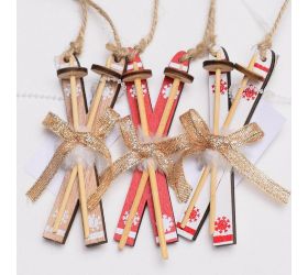 Drev lyže záves mix 3f 10x3x2cm