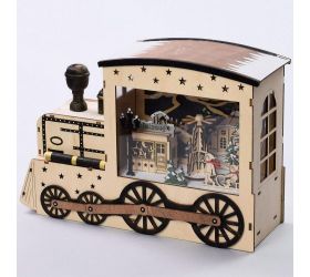 Led hrajúci drev vlak 30x10x21cm