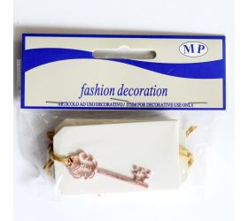 Karta záves karton s kľúčikom s/6 cm4,5x8 biela