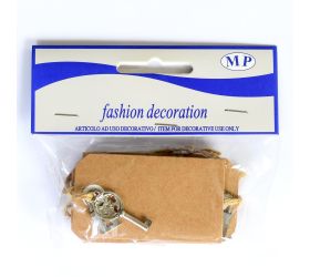 Karta záves karton s kľúčikom s/6 cm4,5x8 prírodná