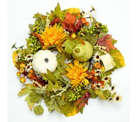 Veniec jeseň tekvica zel. 35cm