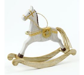 Koň hojdací drevo natur 21x18x5cm