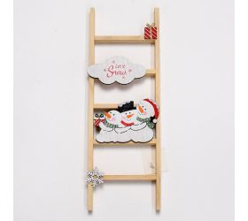 Rebrík snehuliaci drevo natur 12x2x35cm