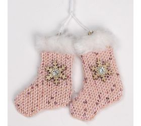 Záves ponožky ružové 22x8x2cm