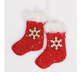 Záves ponožky červené 22x8x2cm