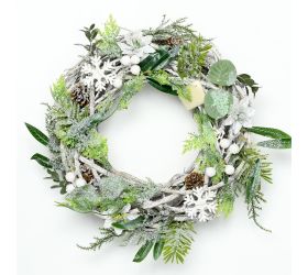 Veniec prútie zeleň 30x11cm