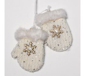 Záves rukavice biele 22x8x2cm