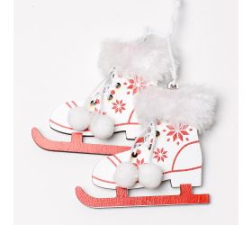 Záves korčule drevo biele 20x8x2cm