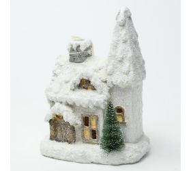 Domček led poly 16.5x13x21.5cm