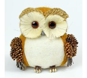 Sova plsť šišky 17x16x15cm