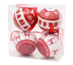 Vianočné guličky plast s/4 10cm