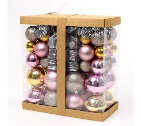 Vianočné ozdoby farebné plast s/100 3-15cm