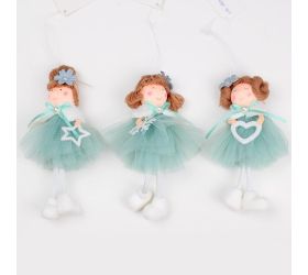 Bábika záves modrá mix3 15cm