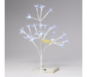 Strom cold led kvety biely 36cm