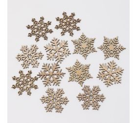 Vločky drevo natur s/12 4,5x0,3x4,5cm