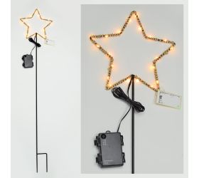 Zápich hviezda led kov 20x100cm